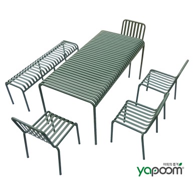 야외 테이블 세트 야외용 철제 의자 데크 식탁 벤치